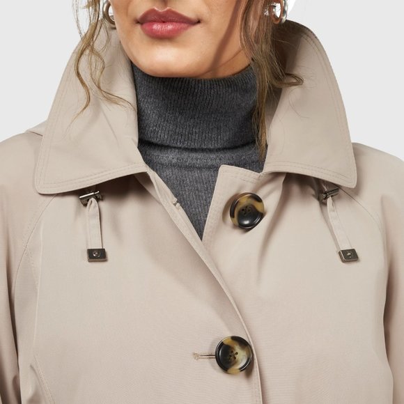 NEW London Fog Womens Maxi Trench Coat! 24W  Tan  Removable Lining  MISSING BELT - Picture 3 of 5